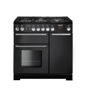 Rangemaster Infusion Dual Fuel Range Cooker Charcoal Black 90cm - INF90DFFCB