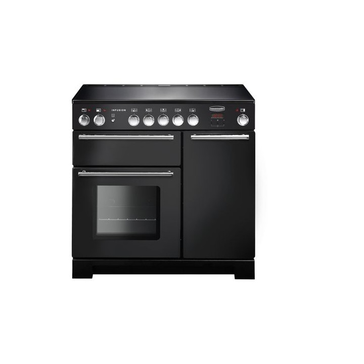 Rangemaster Infusion Induction Range Cooker Charcoal Black 90cm - INF90EICB