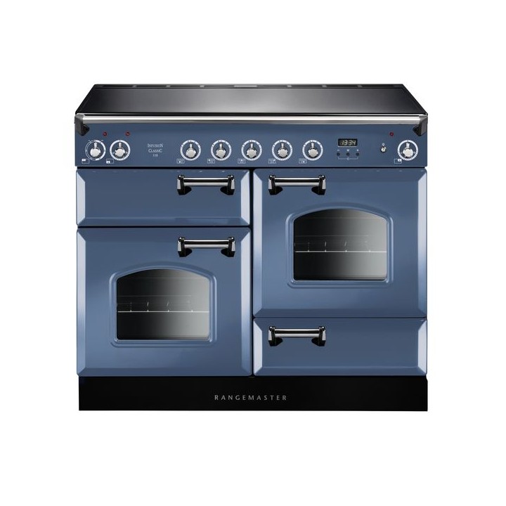 Rangemaster Classic Induction Range Cooker Stone Blue 110cm - INC110EISB