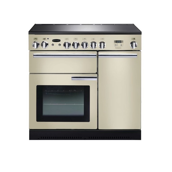 Rangemaster Professional Plus Induction Range Cooker 90cm Cream with Chrome Trim - PROP90EICR/C