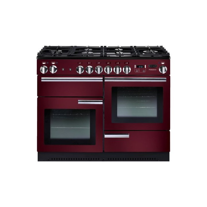 Rangemaster Professional Plus Dual Fuel Range Cooker 110cm Cranberry with Chrome Trim - PROP110DFFCY/C