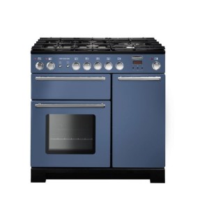 Rangemaster Infusion Dual Fuel Range Cooker Stone Blue 90cm - INF90DFFSB