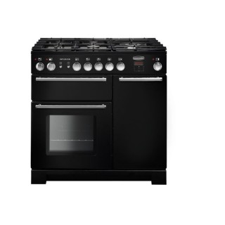 Rangemaster Infusion Dual Fuel Range Cooker 90cm Black - INF90DFFBL