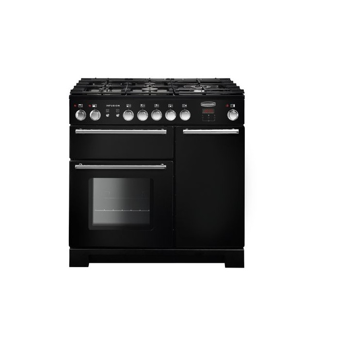 Rangemaster Infusion Dual Fuel Range Cooker 90cm Black - INF90DFFBL