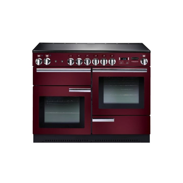 Rangemaster Professional Plus Induction Range Cooker 110cm Cranberry with Chrome Trim - PROP110EICY/C