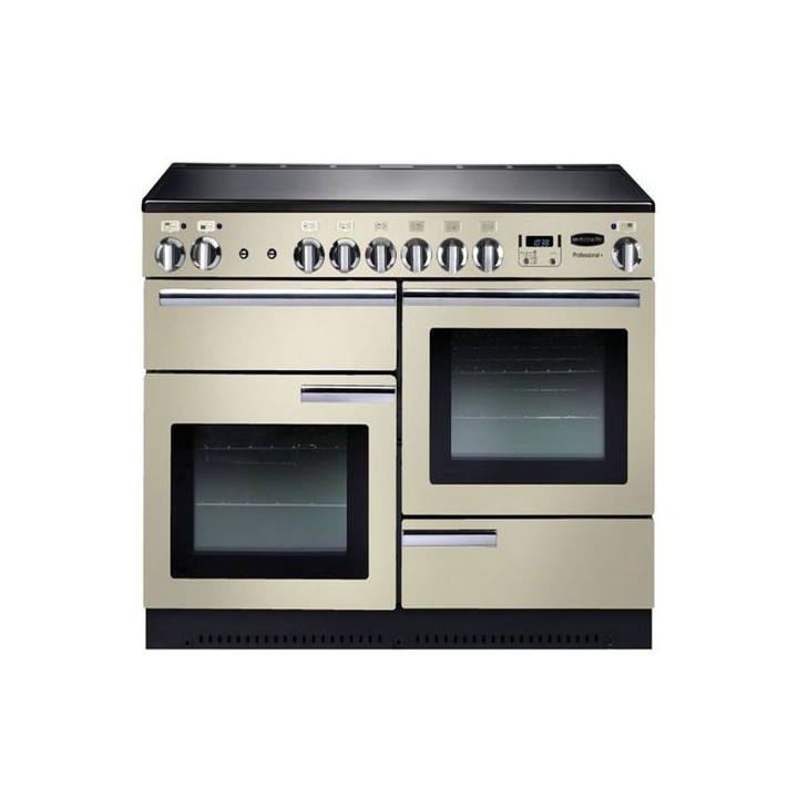Rangemaster Professional Plus Induction Range Cooker 110cm Cream with Chrome Trim - PROP110EICR/C