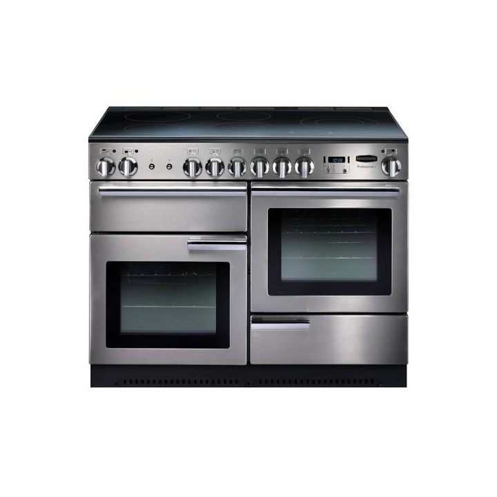 Rangemaster Professional Plus Induction Range Cooker 110cm Stainless Steel with Chrome Trim - PROP110EISS/C