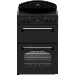 Beko Leisure 60cm Electric Range Style Cooker with Two Ovens Black - CLB60ECK