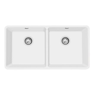 Rangemaster Farmhouse Double Belfast Sink White 895 x 460mm