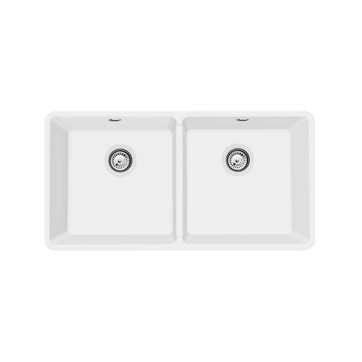 Rangemaster Farmhouse Double Belfast Sink White 895 x 460mm