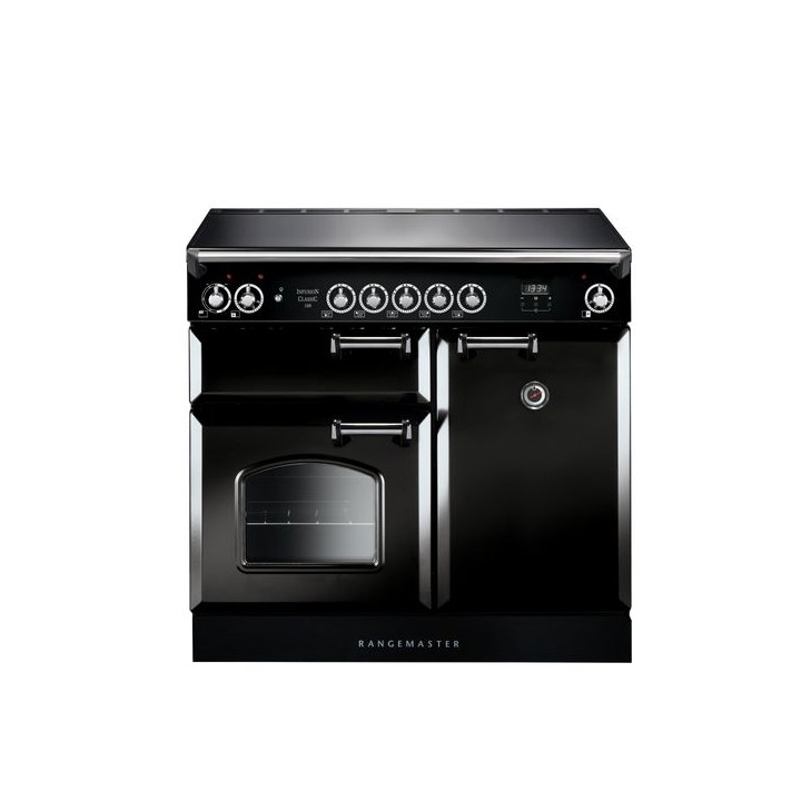 Rangemaster Classic Induction Range Cooker Black 100cm - INC100EIBL