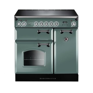 Rangemaster Classic Induction Range Cooker Mineral Green 90cm - INC90EIDMG