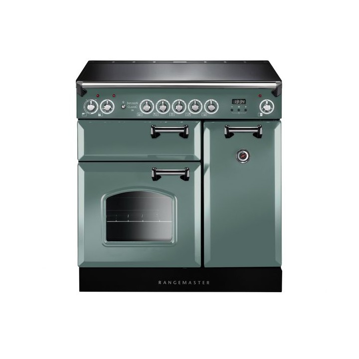 Rangemaster Classic Induction Range Cooker Mineral Green 90cm - INC90EIDMG