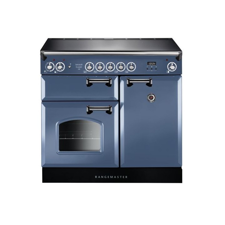 Rangemaster Classic Induction Range Cooker Stone Blue 100cm - INC100EISB