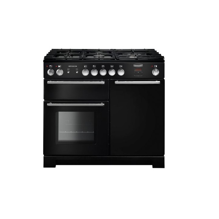 Rangemaster Infusion Dual Fuel Range Cooker 100cm Black - INF100DFFBL