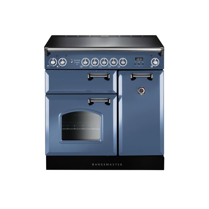 Rangemaster Classic Induction Range Cooker Stone Blue 90cm - INC90EISB