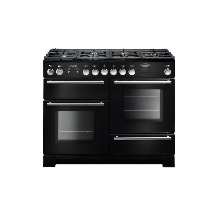 Rangemaster Infusion Dual Fuel Range Cooker 110cm Black - INF110DFFBL