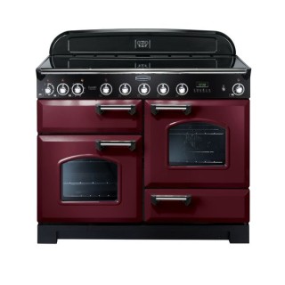 Rangemaster Classic Deluxe Induction Range Cooker 110cm Cranberry with Chrome Trim - CDL110EICY/C