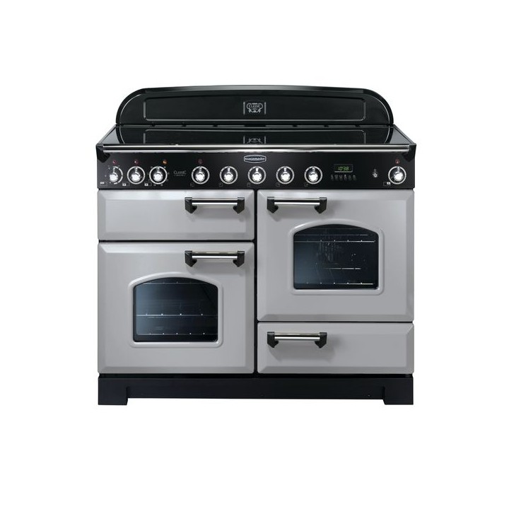 Rangemaster Classic Deluxe Induction Range Cooker 110cm Royal Pearl with Chrome Trim - CDL110EIRP/C