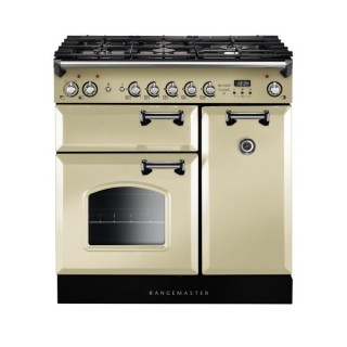 Rangemaster Classic Dual Fuel Range Cooker Cream 90cm - INC90DFFCR