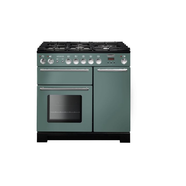 Rangemaster Classic Dual Fuel Range Cooker Mineral Green 90cm - INC90DFFMG