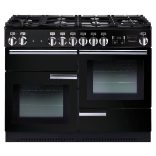 Rangemaster Professional Plus Natural Gas Range Cooker 110cm Black with Chrome Trim - PROP110NGFGB/C HD