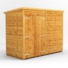 8 x 4 Power Windowless Pent Double Door