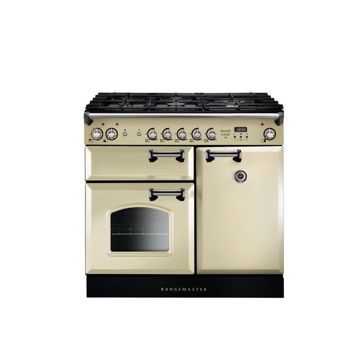 Rangemaster Classic Dual Fuel Range Cooker Cream 100cm - INC100DFFCR