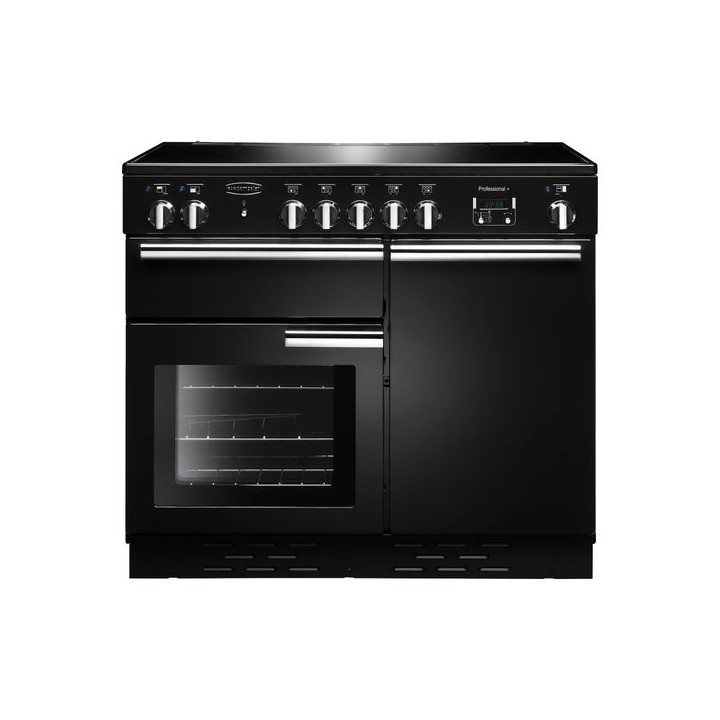 Rangemaster Professional Plus Induction Range Cooker 100cm Black with Chrome Trim - PROP100EIGB/C