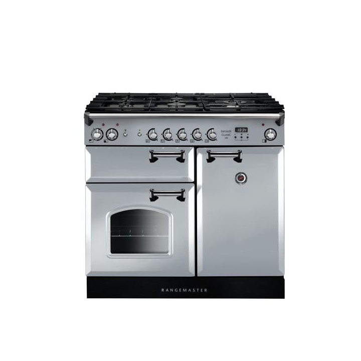 Rangemaster Classic Dual Fuel Range Cooker Royal Pearl 100cm - INC100DFFRP