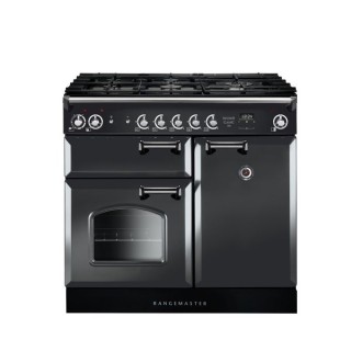 Rangemaster Classic Dual Fuel Range Cooker Slate 100cm - INC100DFFSL