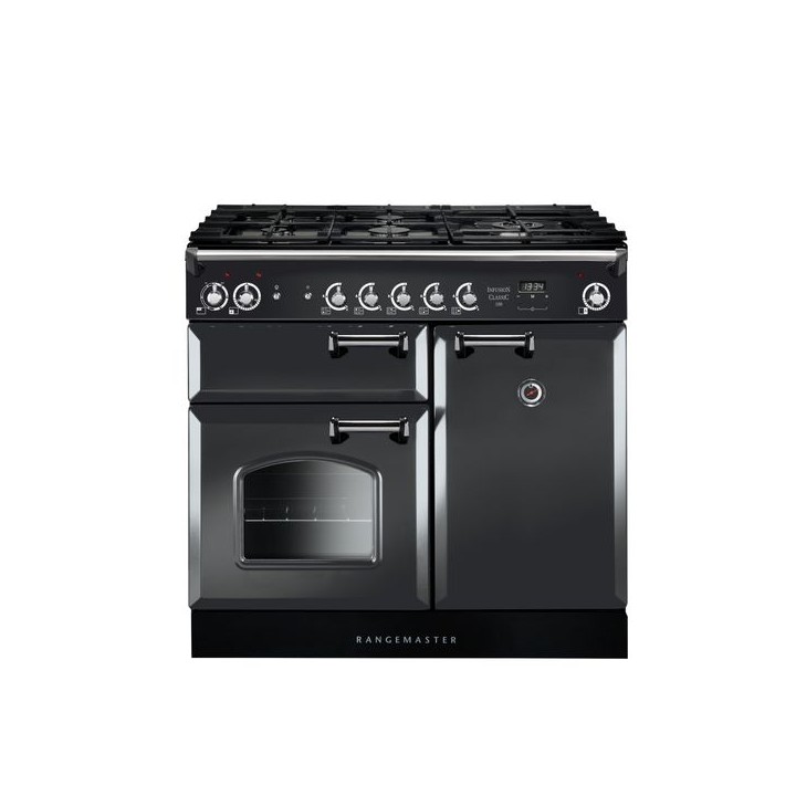 Rangemaster Classic Dual Fuel Range Cooker Slate 100cm - INC100DFFSL