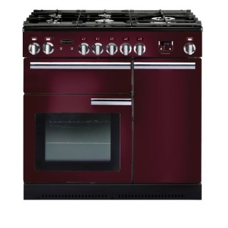 Rangemaster Professional Plus Dual Fuel Range Cooker 90cm Cranberry with Chrome Trim - PROP90DFFCY/C