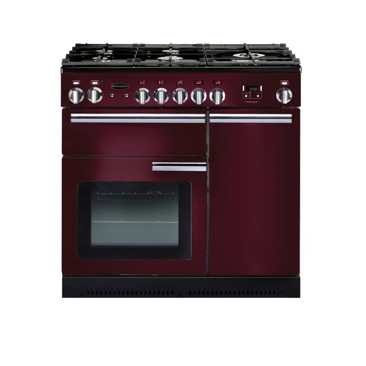 Rangemaster Professional Plus Dual Fuel Range Cooker 90cm Cranberry with Chrome Trim - PROP90DFFCY/C