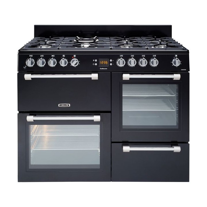 Leisure Cookmaster Dual Fuel Range Cooker Black 110cm - CK110F232K