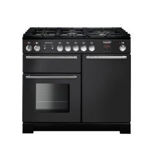 Rangemaster Infusion Dual Fuel Range Cooker Charcoal Black 100cm - INF100DFFCB