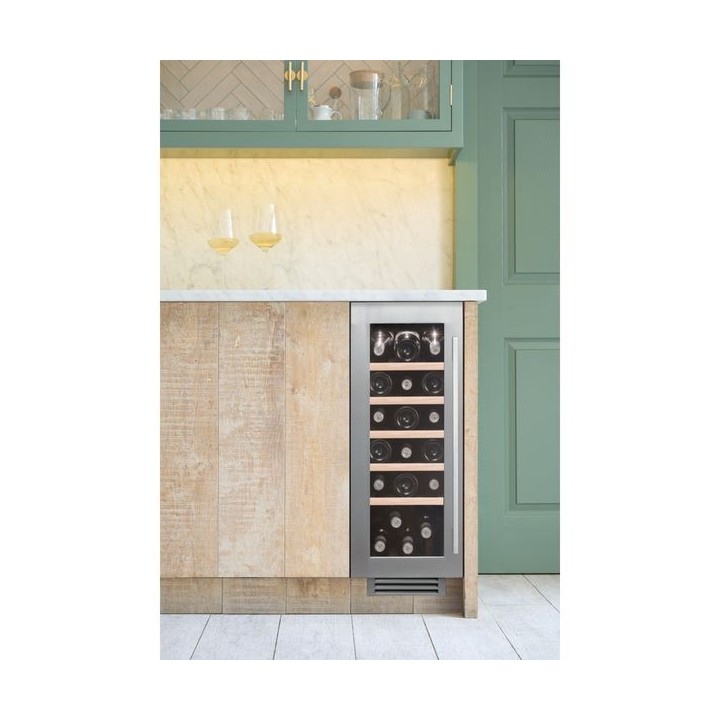 Caple Classic Undercounter Single Zone Wine Cooler Stainless Steel 30cm - WI3125