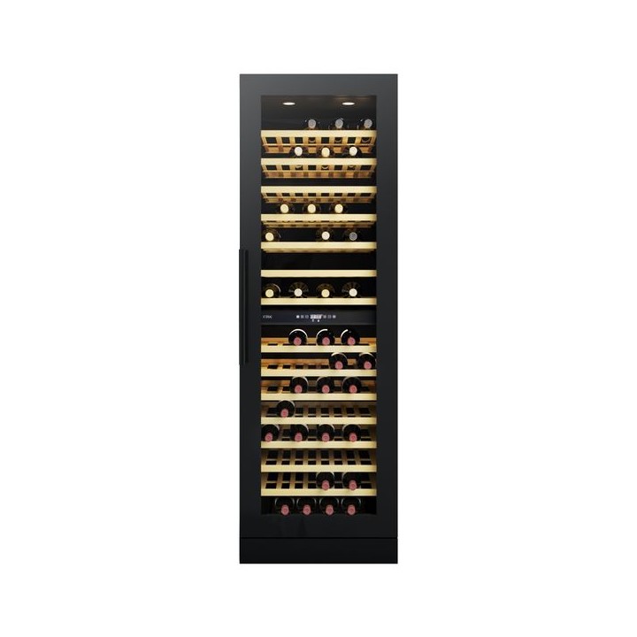 CDA FWC881BL Freestanding Full Height Dual Zone Wine Cooler Black 600mm