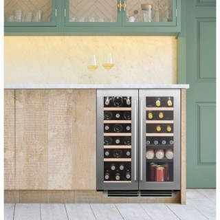 Caple Classic Twin Zone 2 Door Wine Cooler Stainless Steel 60cm - WI6234