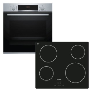 Bosch 994542 Built in Ecoclean Single Oven and Ceramic Hob Pack