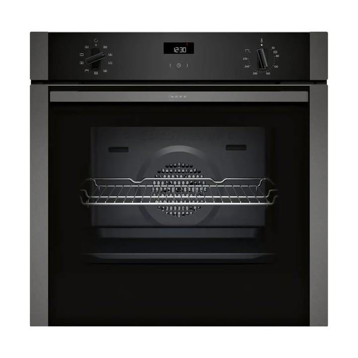 NEFF N50 Single Oven Black with Grey Trim - B1ACE4AG3B