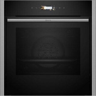 NEFF N70 Home Connect Built In Pyrolytic Single Oven with Slide & Hide Handle Stainless Steel 60cm - B54CR71N0B