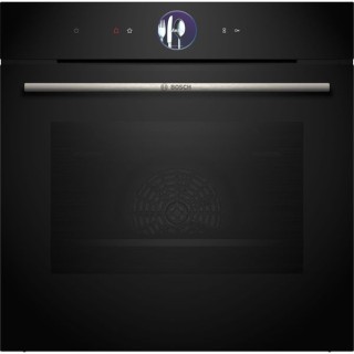 Bosch Serie 8 Built in Home Connect Pyrolytic Touch Control Plus Single Oven Black 60cm - HBG7764B1B
