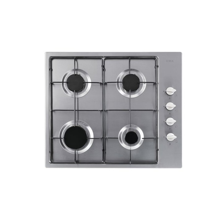 CDA HG6151SS 4 Burner Gas Hob with Side Controls Stainless Steel