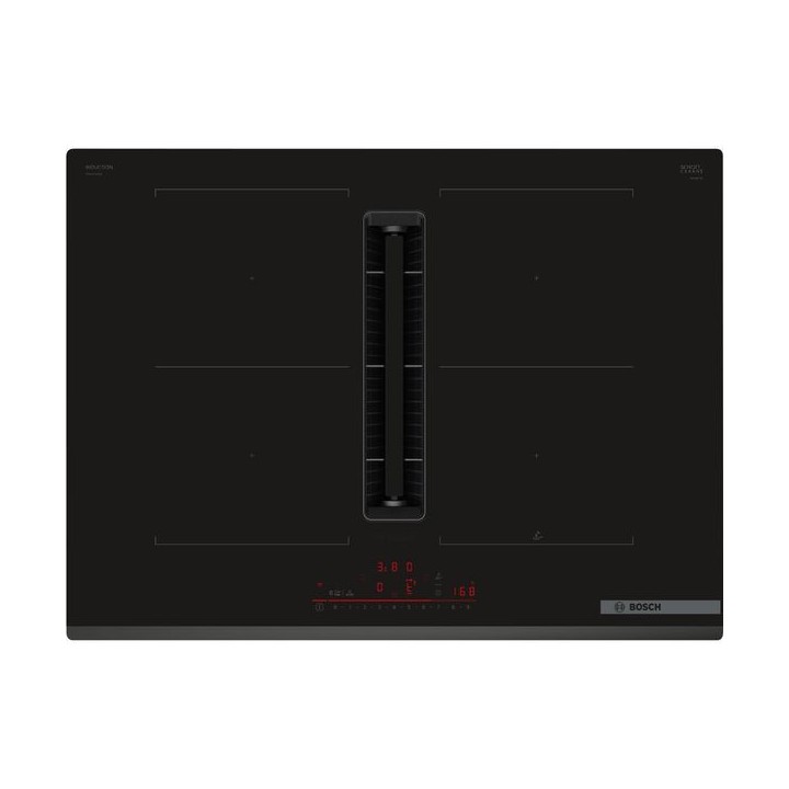 Bosch Serie 6 Touch Countrol Induction Venting Hob Black Glass 70cm - PVQ731H26E