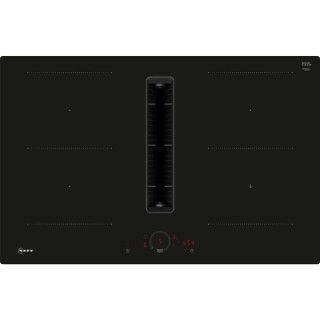 NEFF N70 Twist Touch Combi Induction Venting Hob Black Glass 80cm - V58NHQ4L0