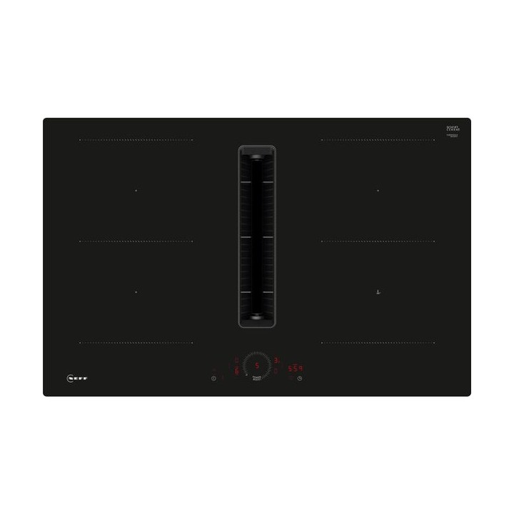NEFF N70 Twist Touch Combi Induction Venting Hob Black Glass 80cm - V58NHQ4L0