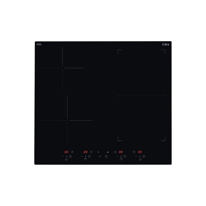 CDA HN6732FR 4 Zone Induction Hob with Slider Controls Black