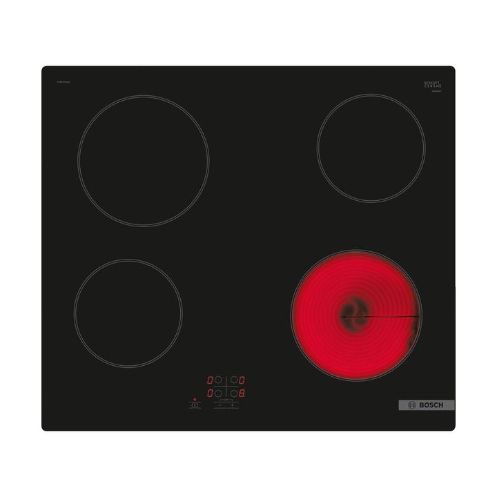 Bosch Serie 2 Electric Hob with Touch Control Black Glass 60cm - PKE61RAA8B