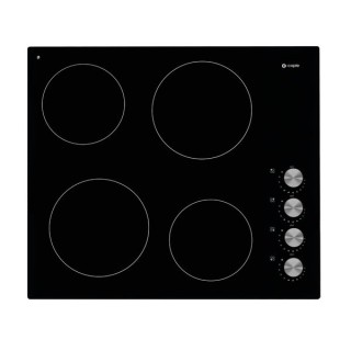 Caple C809C Four Zone Ceramic Frameless Hob Black Glass 60cm